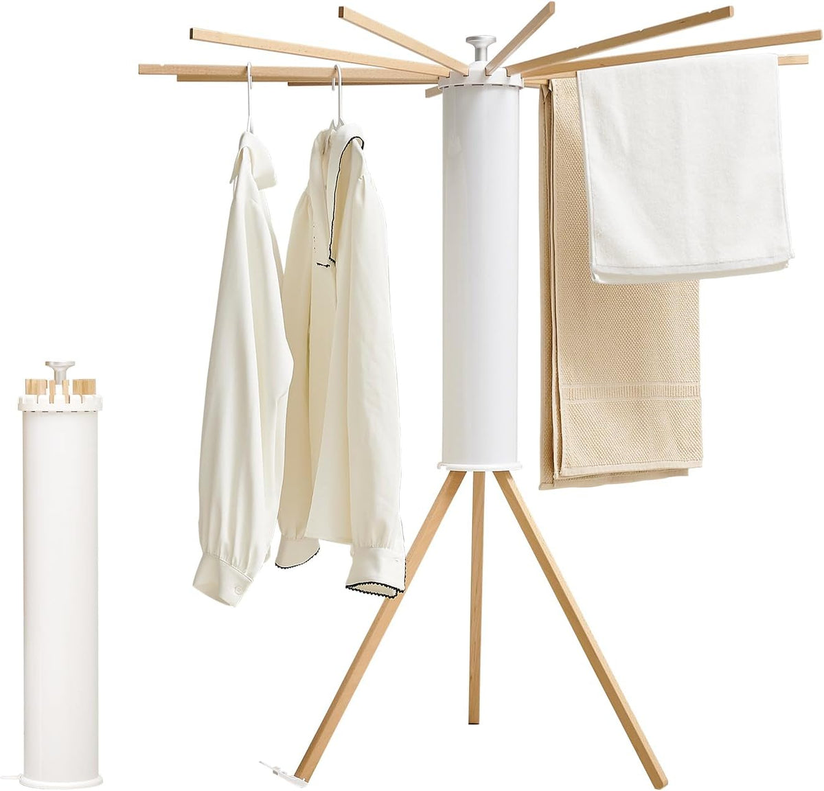 JOOM Tripod Clothes Drying Rack, Garment Rack Portable and Foldable Space