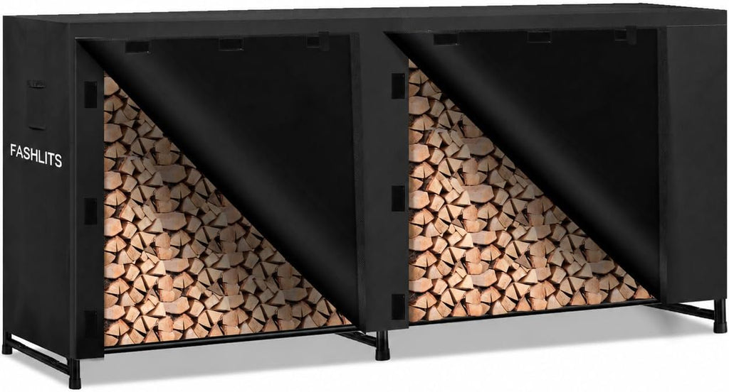 8ft Firewood Rack Cover, Waterproof Heavy Duty 600D Oxford