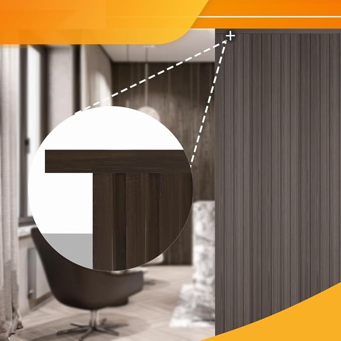 OUZUGIE 8-Pack 57 Inches, WPC Slat Wall Panel Trim, Corner Guard