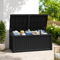 Outdoor Deck Storage Box,Waterproof,Black,220 Gallon
