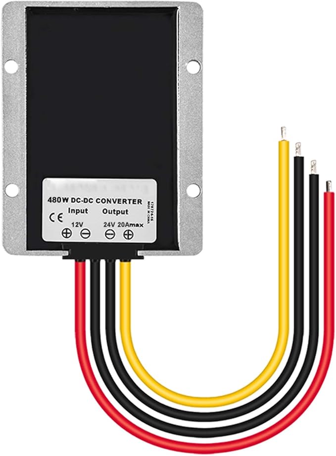 MGGi Waterproof DC/DC Converter 12V Step Up to 24V, Boost Converter 20A 480W