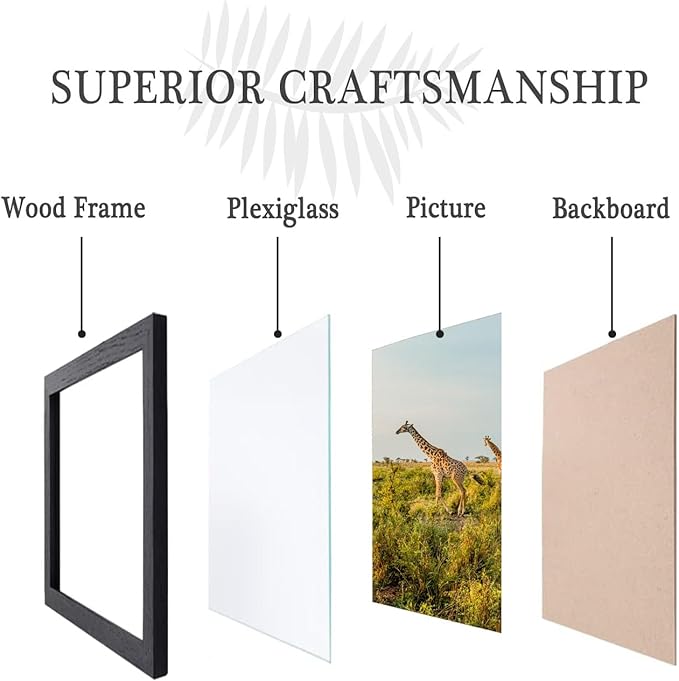 TKYGU 11x16 Picture Frame Set of 3, Wooden Frame 11x16 Wall Gallery Poster