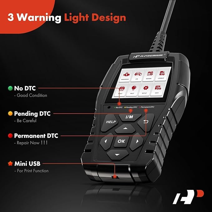 A-Premium AD200 Professional OBD2 Scanner Car Diagnostic Tool, OBDII EOBD Code