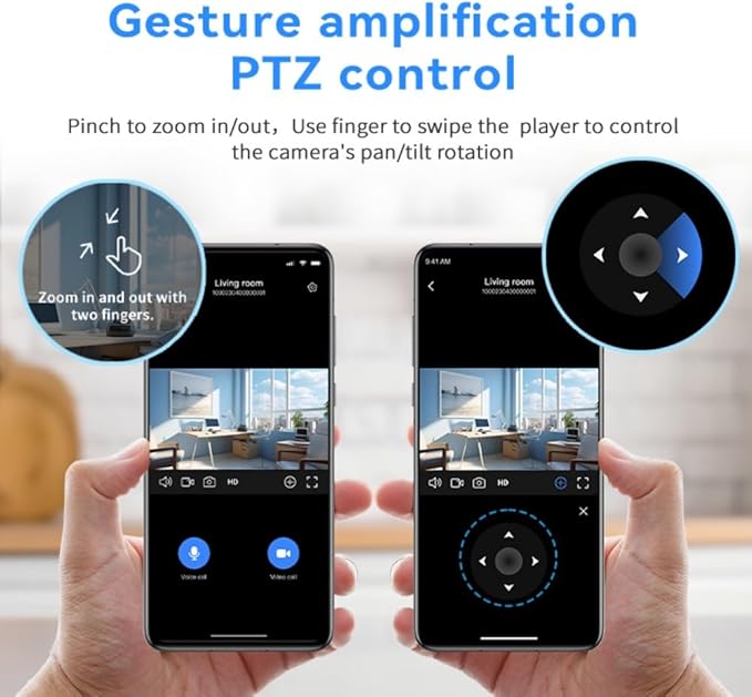 SIYZHOP Indoor Home Security Camera, Pet Dog Camera, Two Way Video Camera
