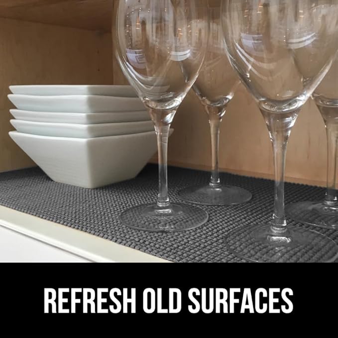 GORILLA GRIP powerGRIP Drawer Shelf and Cabinet Liner, Thick Strong Hold