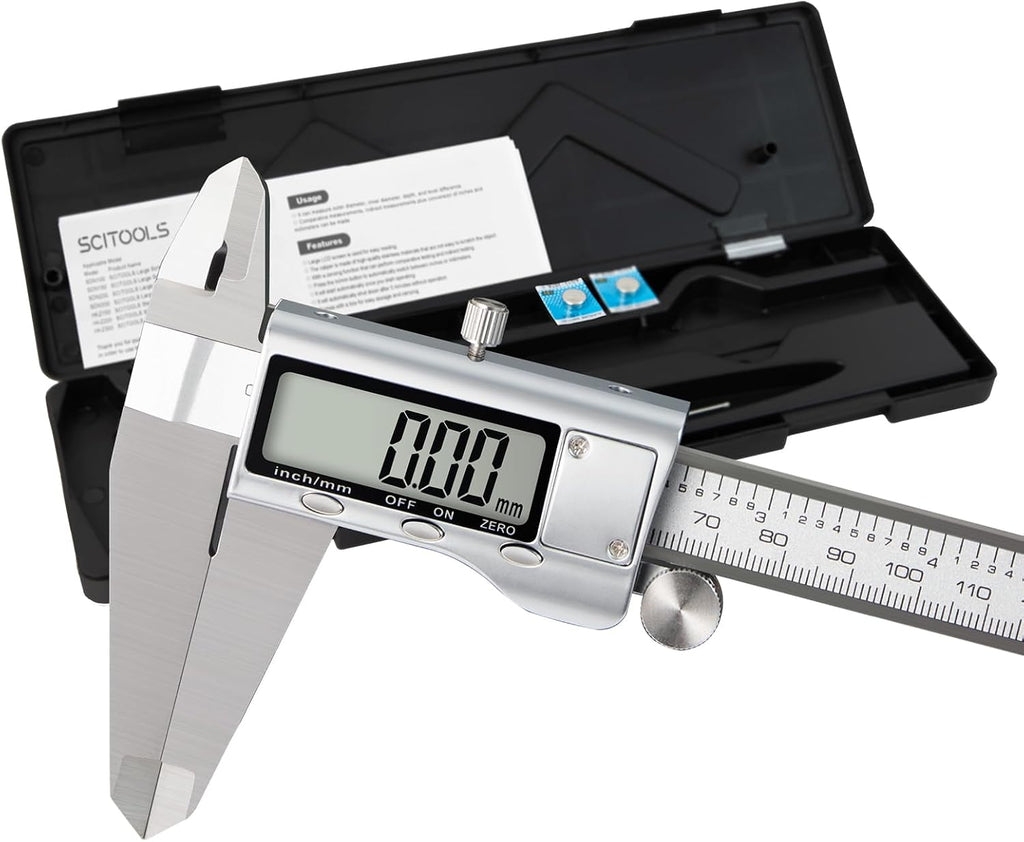 SCITOOLS All-Metal Digital Caliper 0-12" Measuring Tool, Micrometer Caliper
