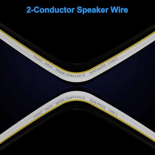 Mygatti 16AWG Speaker Wire 300 FT, 16/2 Gauge Audio Speaker Wire,