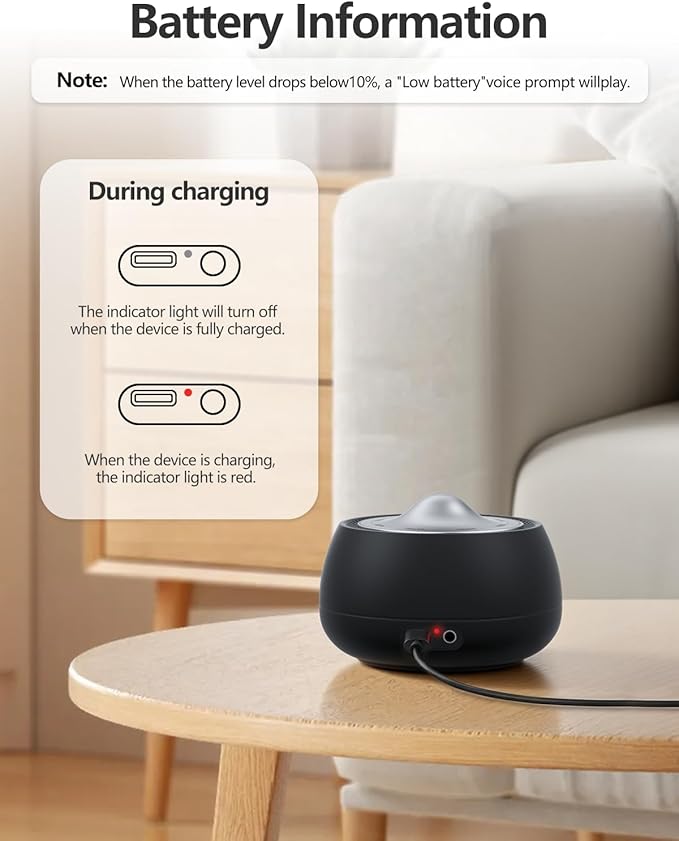 Portable Electronic Tibetan Singing Bowl, 8 Healing Frequencies, Auto/Manual
