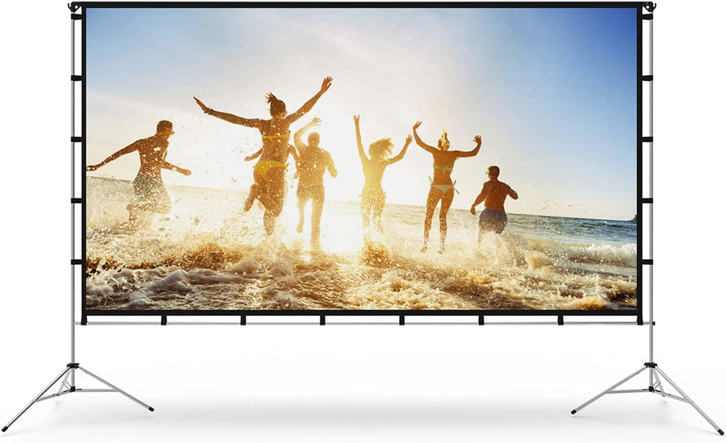 Projector Screen with Stand, Vamvo 100 inch Portable Foldable Projection Screen