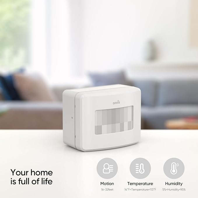 Onvis Smart Motion Sensor, Wireless Hygrometer, Thermometer, Works