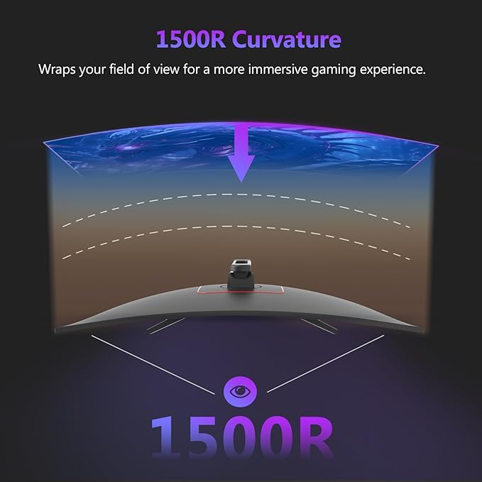 Z-Edge 27 inch Curved Gaming Monitor, FHD 1080P 300Hz 240Hz PC Monitor