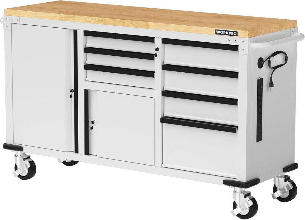 WORKPRO 62" x 20" Rolling Tool Chest, 7-Drawer & 2-Door