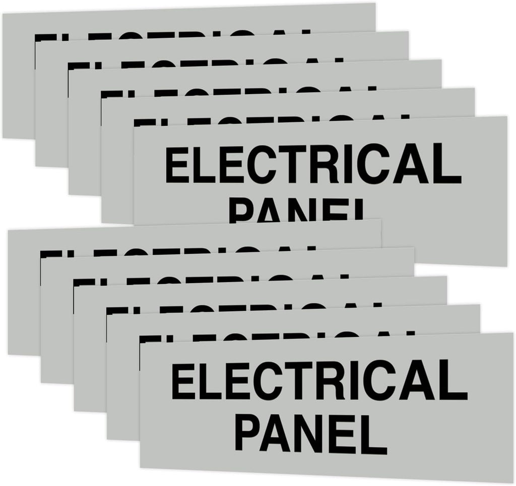all quality basic electrical panel sign (10 pack), side view