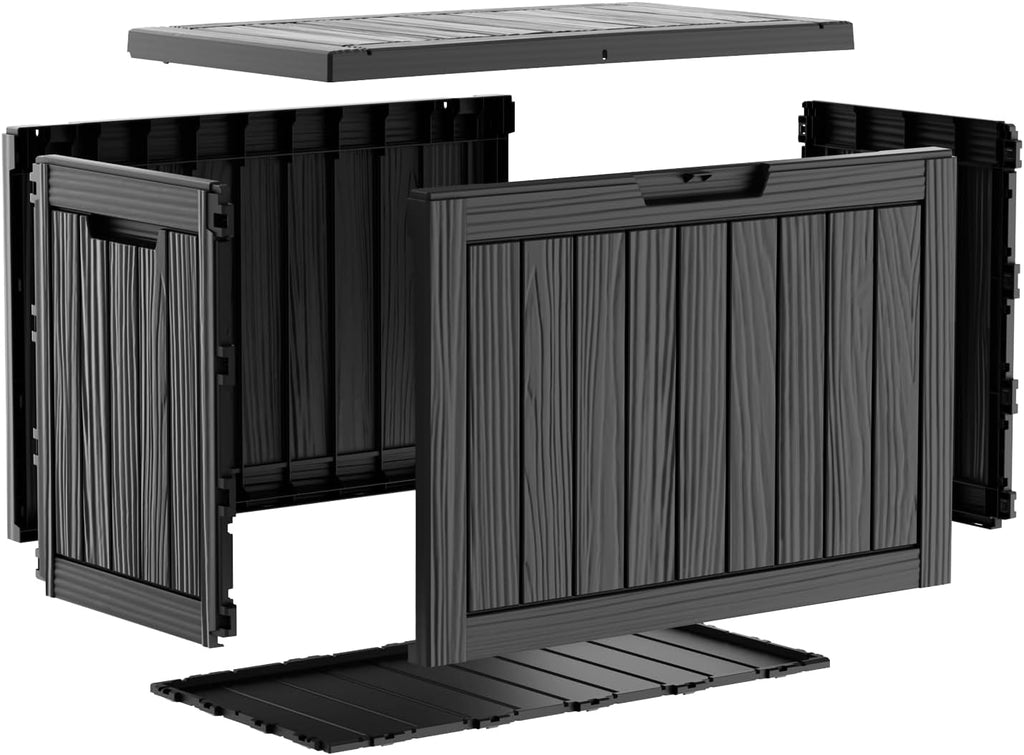 55 gallon outdoor storage box waterproof, uv resistant, package contents