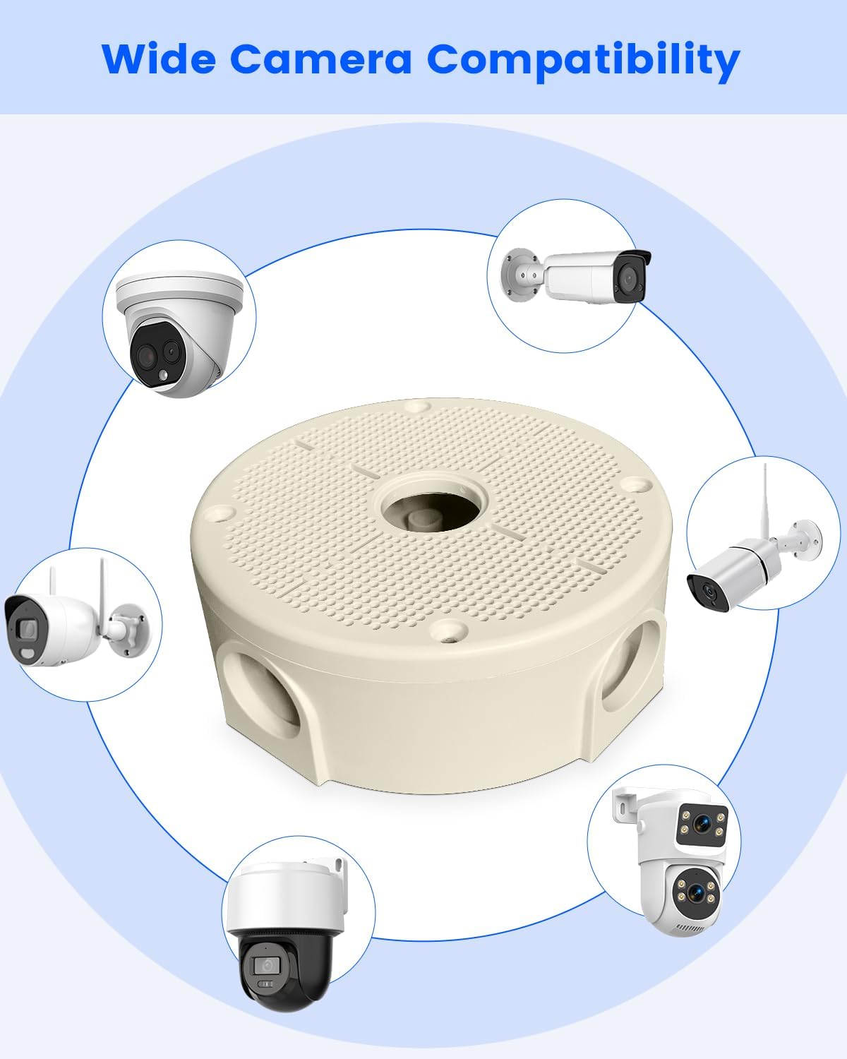 universal security camera junction boxes, hide cable concealment on a desk or shelf