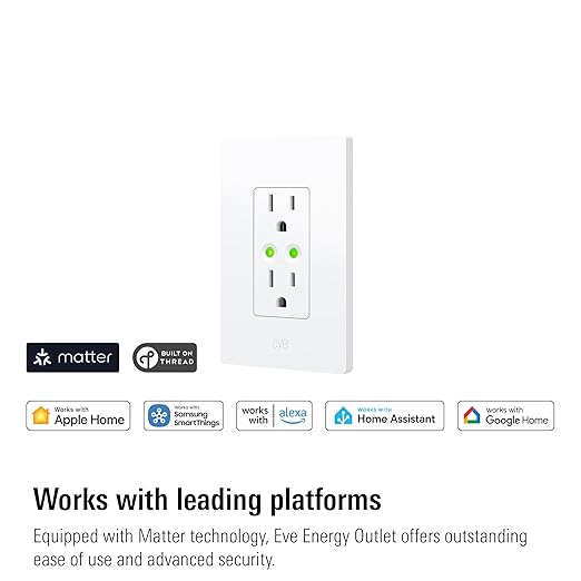 Eve Energy Outlet 3-Pack – Smart Outlet & Power Meter, App & Voice Control