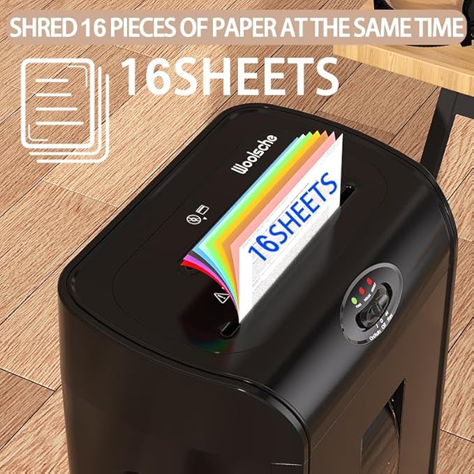 Paper Shredder, 16-Sheet Cross Cut