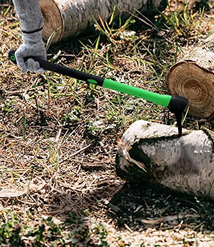 Pickaroon, Hookaroon Forged Steel, with Anti-Slip & Shock Reduction Grip, for Log Lifting and Moving Wood Firewood Tool