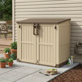 Bifanuo 36 Cu Ft Resin Outdoor Storage Shed, Horizontal Storage Cabinet