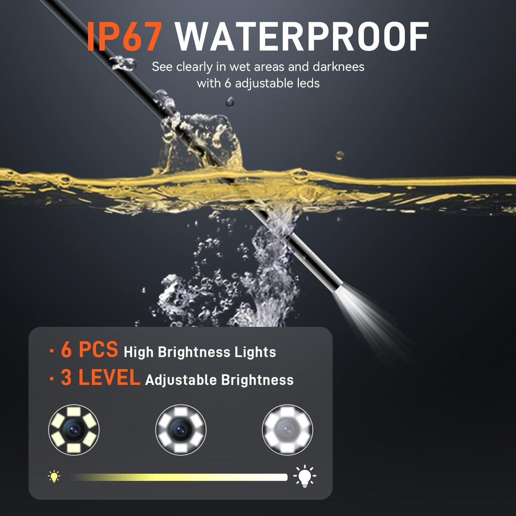 3.9mm borescope camera with light, 5" industrial endoscope, view 9
