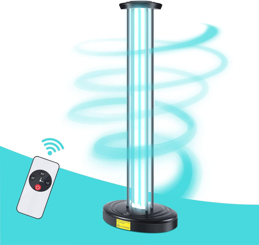 JTAPURE 100W UV Light with Ozone, 3-Gear Timer & Remote Control, Home