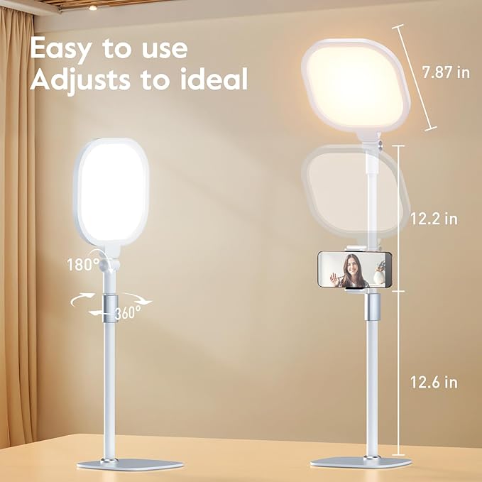 White 1Pack Video Conference Lighting