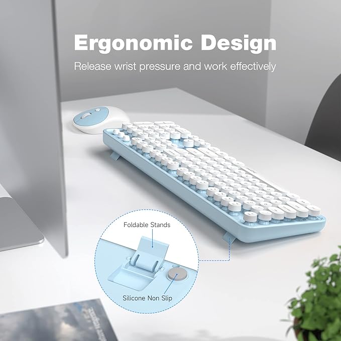 MOFII Wireless Keyboard and Mouse Combo, Computer Full Size 2.4G Plug and Play