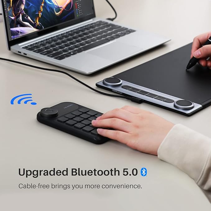 HUION Keydial Mini Bluetooth Programmable Keypad