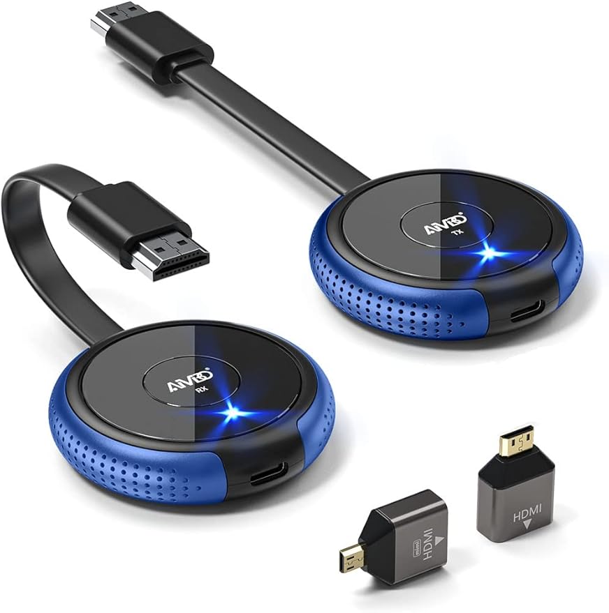 HDMI Wireless Transmitter and Receiver 4K, AIMIBO Wireless HDMI Extender Live