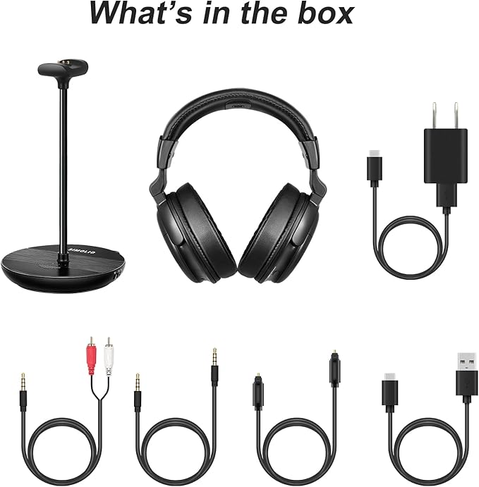 SIMOLIO Wireless Headphones for TV