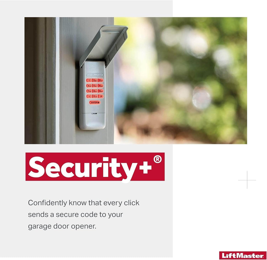 liftmaster 878max security+ garage door keypad wireless and, close-up detail