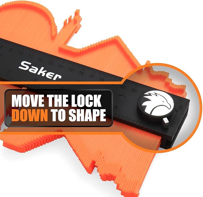 Saker Contour Gauge Profile Tool-Unlimited Connection Precisely Copy Irregular (2PCS)