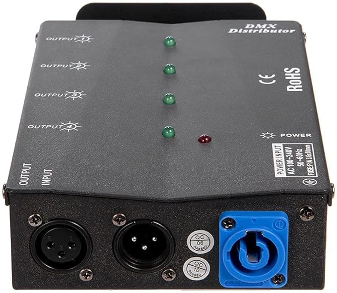 MFL. 4-Way Isolated DMX Splitter Amplifier Distributor