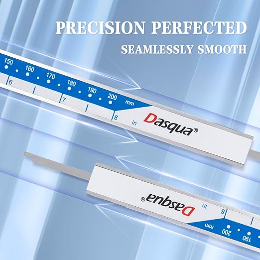 Dasqua 8”/200mm Digital Caliper, Stainless Steel Precision Measuring Tool