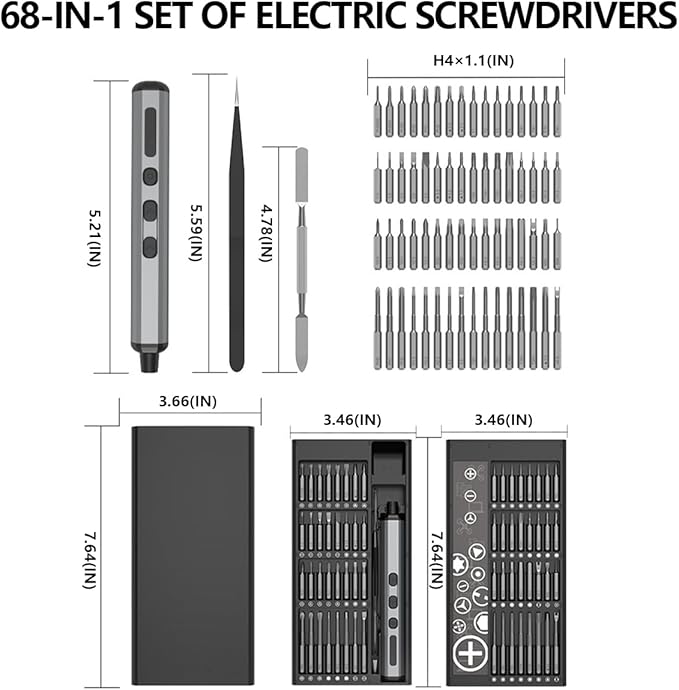Mini Electric Screwdriver 3.7V Precision Screwdriver Set Cordless Screwdriver