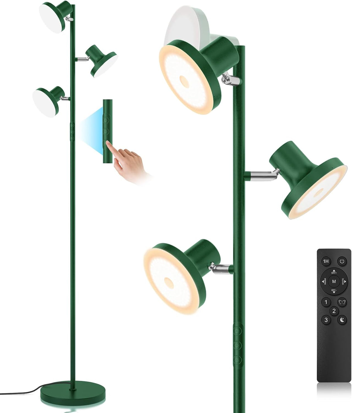 SIBRILLE 36W LED Tree Floor Lamp, Modern Dimmable Standing Lamp