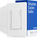 ELEGRP Smart Dimmer Light Switch DTR30, Single Pole or 3 Way, 2.4GHz Wi-Fi (4 Pack)