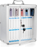 30 Slots Aluminum Alloy Cell Phone Locker, Phone Holder for Classroom