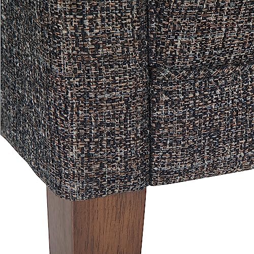 SIMPLIHOME Parris 50" Wide Solid Wood Legs Storage Bench in Ebony