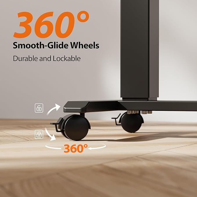 Agilestic Portable Standing Desk Height Adjustable, Mobile Table