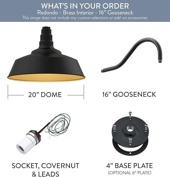Steel Lighting Co. Large Outdoor Barn Light | Gooseneck Light Fixture | Made in