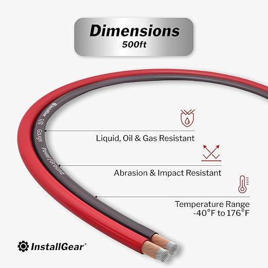 InstallGear 14 Gauge Speaker Wire 500 ft