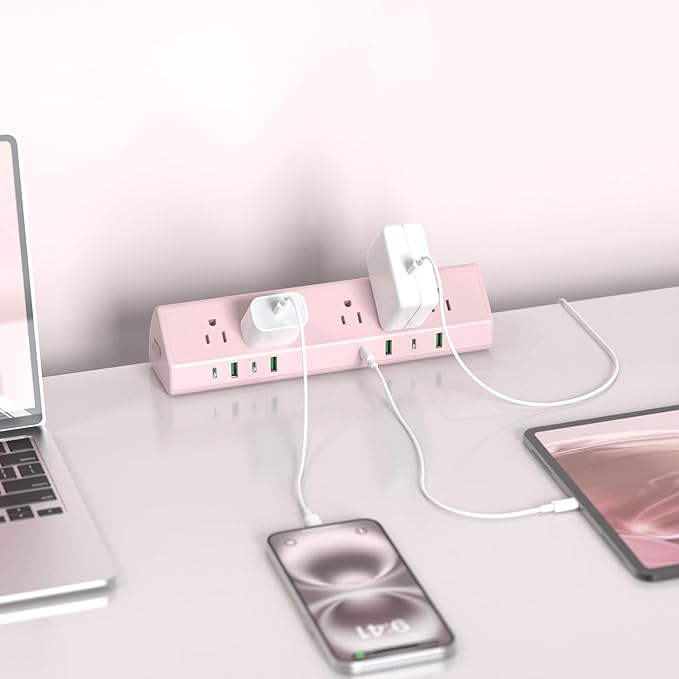Jgstkcity Desk Clamp Power Strip, 45W Fast Charging Station, 4 USB-C, 4 USB-A