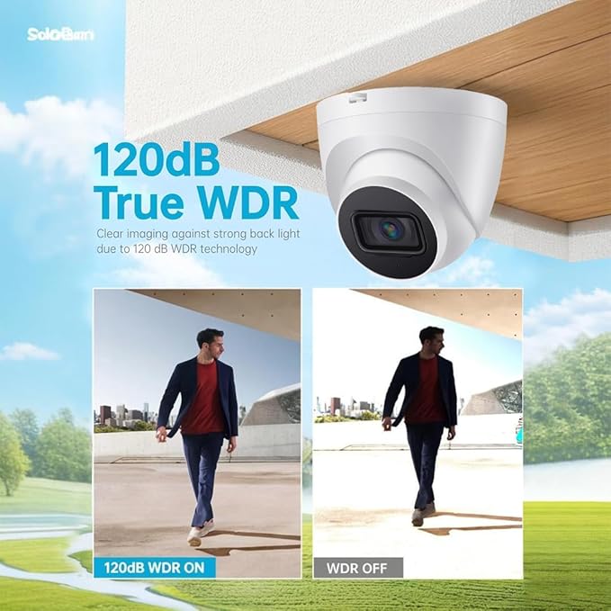 OHBET DahuaSecurity 4K 8MP PoE IP Dome Camera – Outdoor AI Security Turret