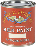 General Finishes Water Based Milk Paint, 1 Quart, Antique White