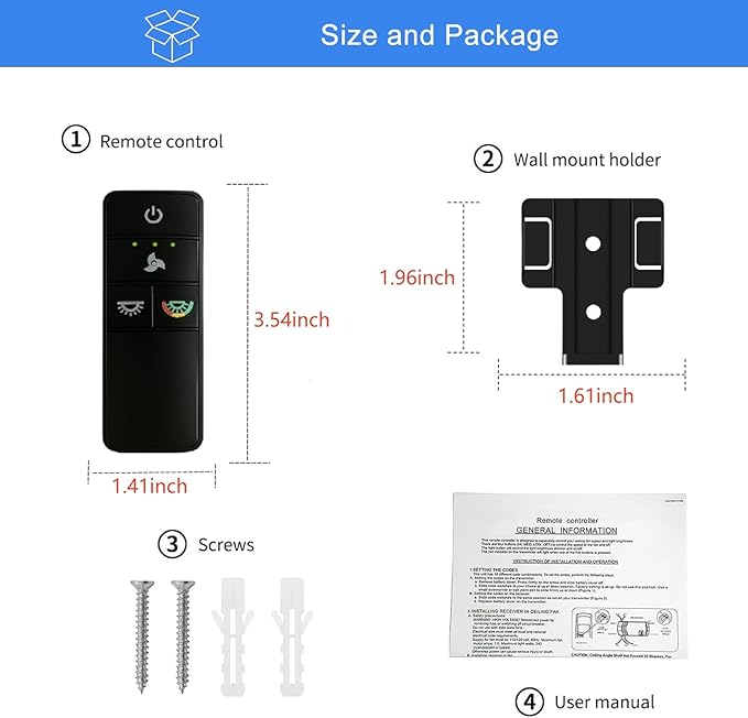 TX028C-S Ceiling Fan Remote Control Replacement