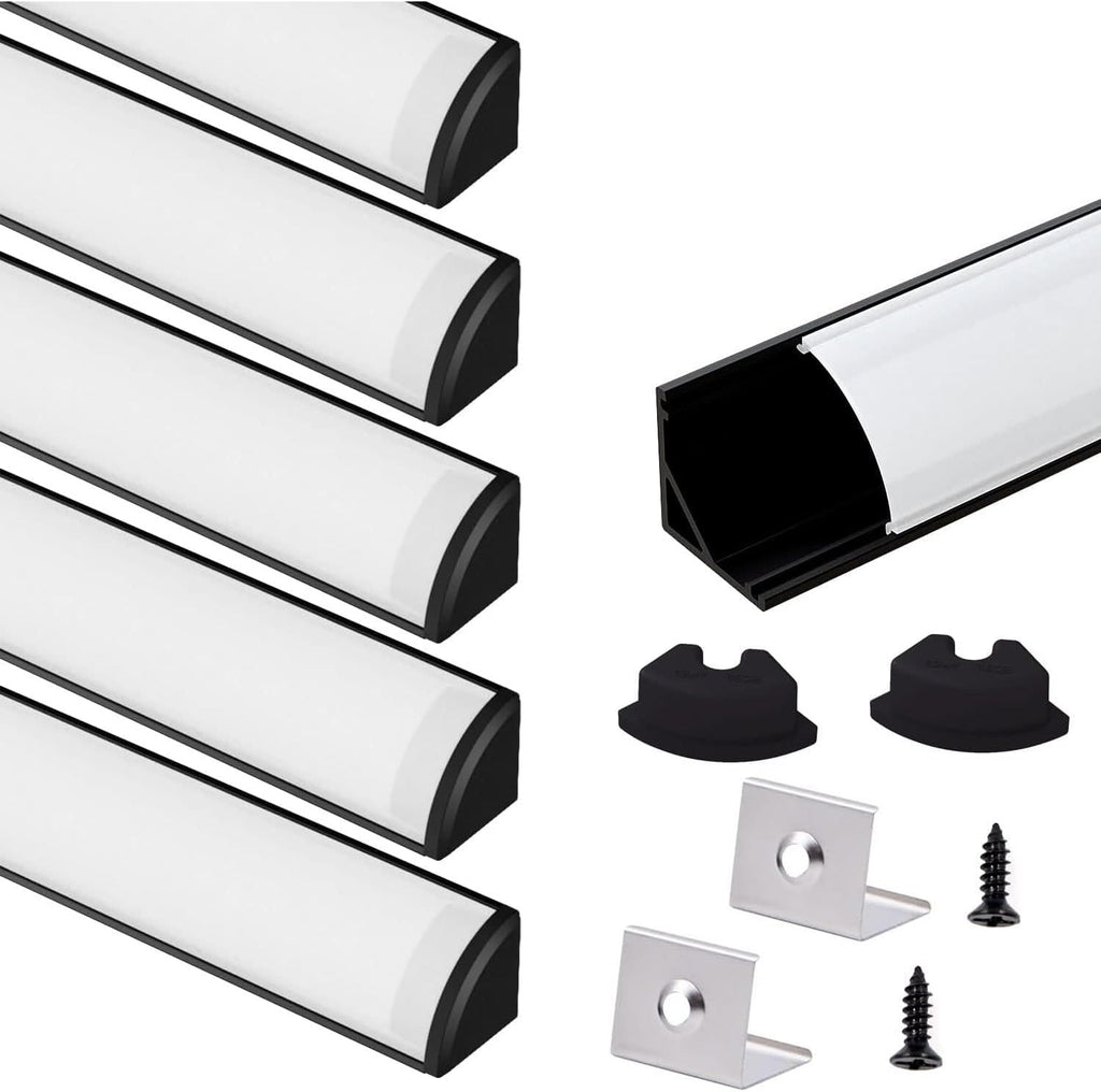 VST 6Pack 3.3 ft Black LED Aluminum Channel