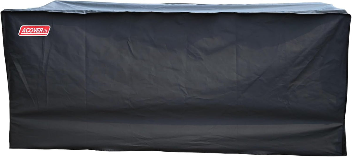 Keter XXL Storage Box Cover with Straps and Handles, Waterproof Heavy Duty Outdoor Furniture Deck Box Cover, 63"L x 30"D x 28.3"H Black