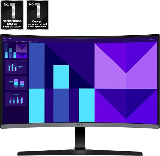 Samsung 32-inch S3 FHD 100Hz Curved Monitor, Game Mode, Eye Saver Mode