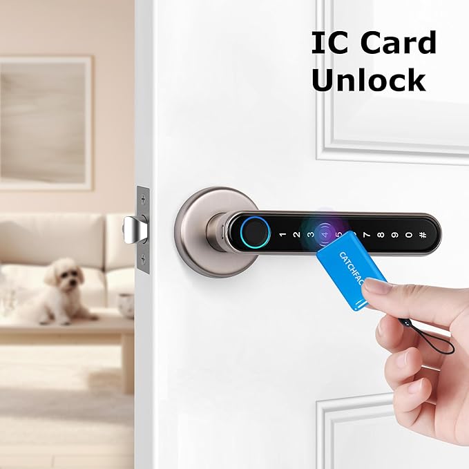 Smart Lock, CATCHFACE Fingerprint Door Lock TTLock Smart Door Knob Smart Door